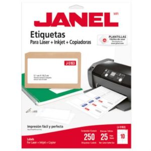 etiquetas adhesivas janel láser j 5163 51x102mm c/1000