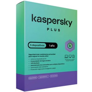 licencia antivirus kaspersky plus 1 año 5 dispositivos