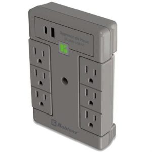 multicontacto koblenz supresor de picos 2000 joules 6 contactos guratorios 1 led 1 puertos usb a