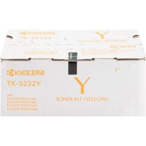 tóner kyocera tk 5232y alta capacidad 2.2k páginas compatible p5021cdn/p5021cdw/m5521cdn/m5521cdw color amarillo