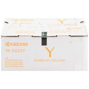 tóner kyocera tk 5222y 1.2k páginas compatible p5021cdn/p5021cdw/m5521cdn/m5521cdw color amarillo