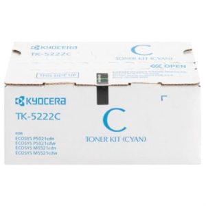 tóner kyocera tk 5222c 1.2k páginas compatible p5021cdn/p5021cdw/m5521cdn/m5521cdw color cian