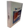 carpeta panorámica kyma de vinil tamaño oficio 1 1/2" aro en "o" blanca