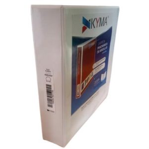 carpeta panorámica kyma de vinil tamaño oficio 2" aro en "o" blanca