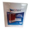 carpeta panorámica kyma de vinil tamaño oficio 1" aro en "d" blanca