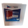 carpeta panorámica kyma de vinil tamaño oficio 3" aro en "d" blanca