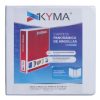 carpeta panorámica kyma de vinil tamaño carta 2 1/2" aro en "o" blanca