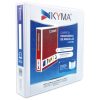 carpeta panorámica kyma de vinil tamaño carta 1 1/2" aro en "d" blanca