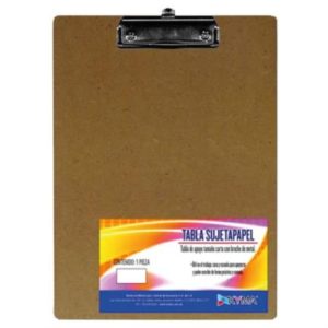 tabla agarrapapel kyma de madera (macocel) tamaño carta con broche tipo clip