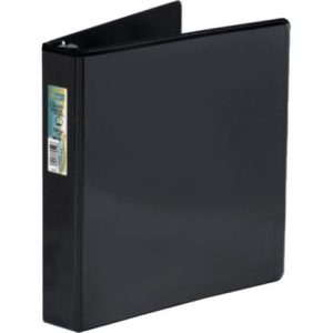 carpeta kinera vinil aro "o" 1 1/2" negra c/18