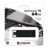 memoria usb kingston datatraveler 70 64gb usb c color negro