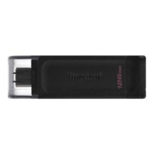 memoria usb kingston datatraveler 70 128gb usb c color negro