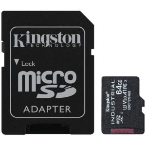 tarjeta microsdhc kingston (industrial) 64 gb c10 a1 pslc sdcit2/64 gb