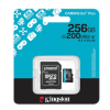 memoria flash micro sd kingston canvas go plus 256gb uhs i clase 10 c/adaptador
