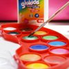 set de acuarelas grande kores 12 pastillas con pincel