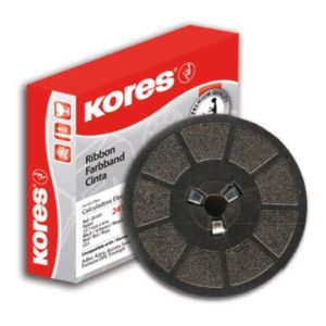 cinta p/calculadora kores negro rojo 3.5cms diametro