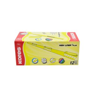 resaltador kores k marker xh12 amarillo c/12