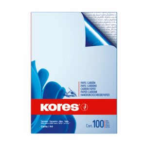 papel carbon kores kopynet a4 azul p/lapiz c/100 hojas