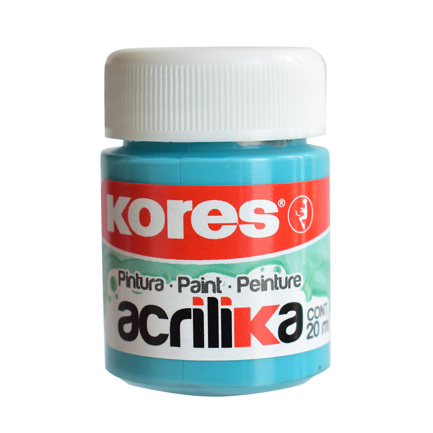 pintura acrilica kores 20 ml turquesa c/12 botes pintura acrilica kores 20 ml turquesa c/12 botes