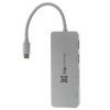 hub usb klip xtreme tipo c hubpoint kcr 500 de 5 puertos 2 usb 3.0 1 tipo c 1 micro sd 1 tarjeta sdxc plateado