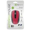 mouse inalambrico klip xtreme ergonomico klever kmw 340rd 6 botones conexion usb 2.4 ghz 1000/1200/1600 dpi color rojo