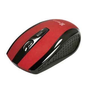 mouse inalambrico klip xtreme ergonomico klever kmw 340rd 6 botones conexion usb 2.4 ghz 1000/1200/1600 dpi color rojo