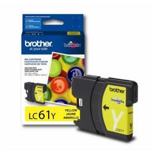 tinta brother lc61y rendimiento 325 páginas color amarillo