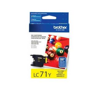 tinta brother lc71y rendimiento 300 páginas color amarillo
