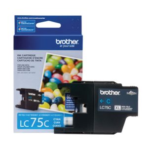 tinta brother lc75c rendimiento 600 páginas mfcj6710 color cian