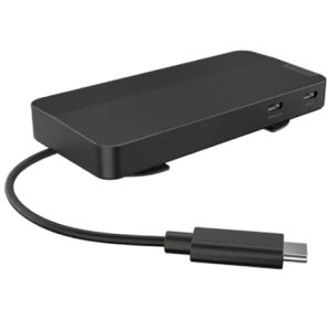 base de viaje lenovo usb c con pantalla dual (hub lenovo 7 en 1) sin adaptador ac