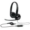 diadema logitech h390 micrófono usb color negro