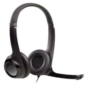 diadema logitech h390 micrófono usb color negro