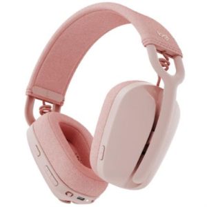 diadema logitech zone vibe 100 inalámbrica color rosa