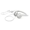 audífonos logitech usb h390 para computadora con audio dígital mejorado control en cable color blanco crudo