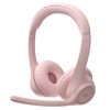 diadema logitech zone vibe 300 inalambrica con microfono color rosa