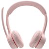 diadema logitech zone vibe 300 inalambrica con microfono color rosa