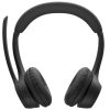 diadema logitech zone vibe 300 inalámbrica con microfono color negro