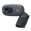 cámara web logitech c270 hd 720p plug play micrófono integrado color negro