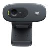 cámara web logitech c270 hd 720p plug play micrófono integrado color negro