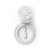cámara web logitech brio 300 1080p usb c con corrección iluminación automática micrófono color blanco crudo