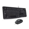 teclado y mouse logitech mk120 alámbrico usb color negro