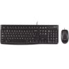 teclado y mouse logitech mk120 alámbrico usb color negro