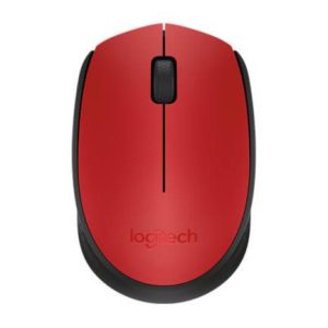 mouse logitech m170 inalámbrico plug and play usb color rojo