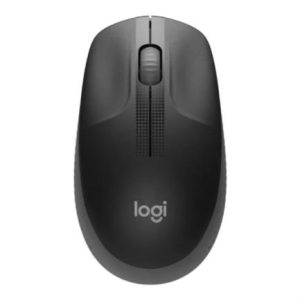 mouse logitech m190 full size inalámbrico 1000 dpi usb color gris
