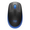 mouse logitech m190 full size inalámbrico 1000 dpi usb color azul
