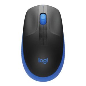 mouse logitech m190 full size inalámbrico 1000 dpi usb color azul