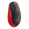 mouse logitech m190 full size inalámbrico 1000 dpi usb color rojo