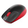 mouse logitech m190 full size inalámbrico 1000 dpi usb color rojo