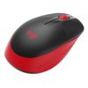 mouse logitech m190 full size inalámbrico 1000 dpi usb color rojo