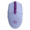 mouse logitech g305 lightspeed gaming inalámbrico sensor hero 6 botones color lila
